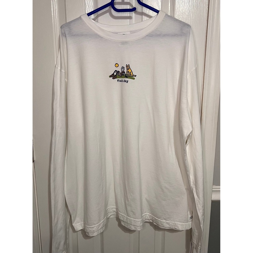 Life‎ is Good "Field Day" Women's 2XL White Long Sleeve T-Shirt